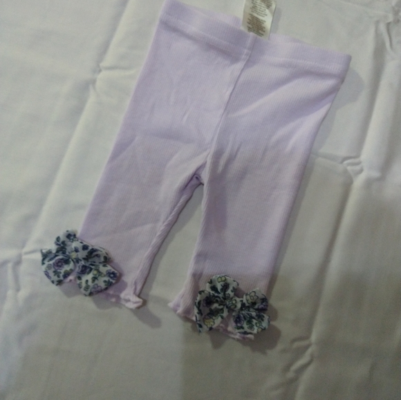 size 6/9M baby girls rib bow leggings - Picture 6 of 15